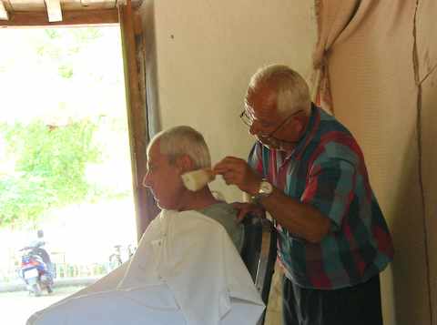 village people - barber gives a shave and a haircut