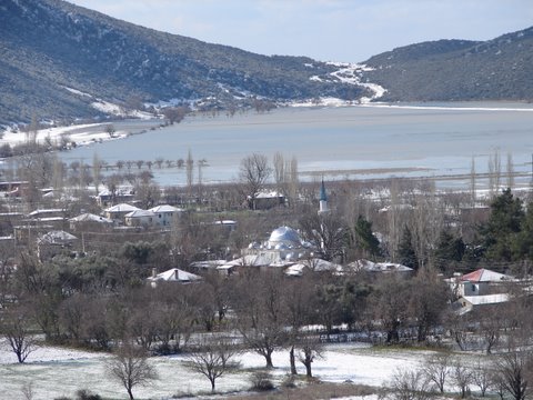 The south end of the village under water